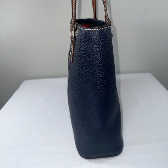Dooney & Bourke Lexington Small Tote Midnight Blue Navy Pebble Leather Shopper - Picture 4 of 16